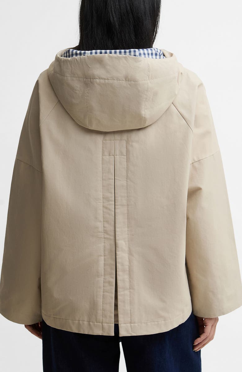 Barbour Kingswood Showerproof Hooded Jacket, Alternate, color, Light Sand/ Navy Gingham