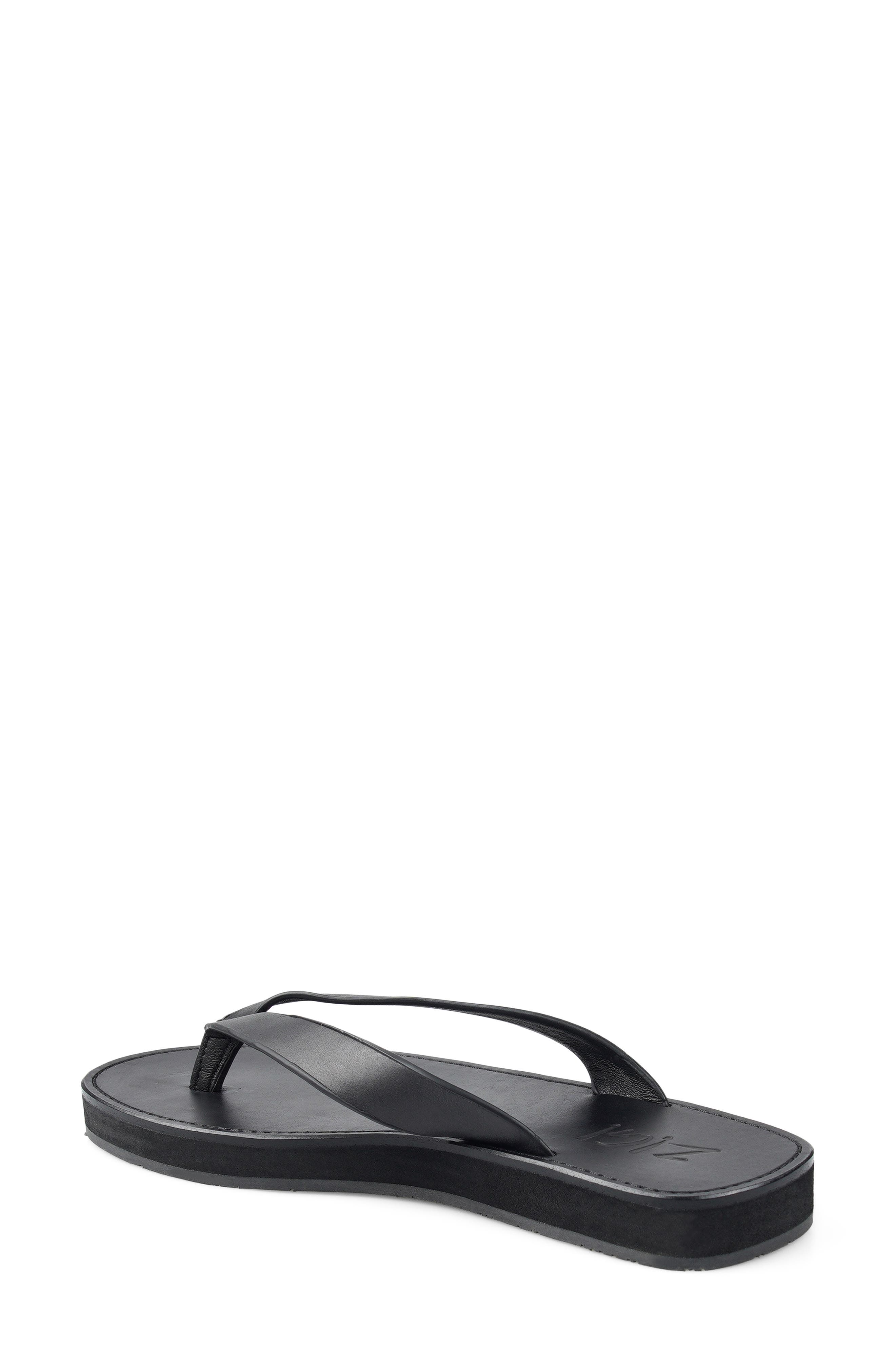 Beachtime Leather Flip Flop, Alternate, color, BLKLT