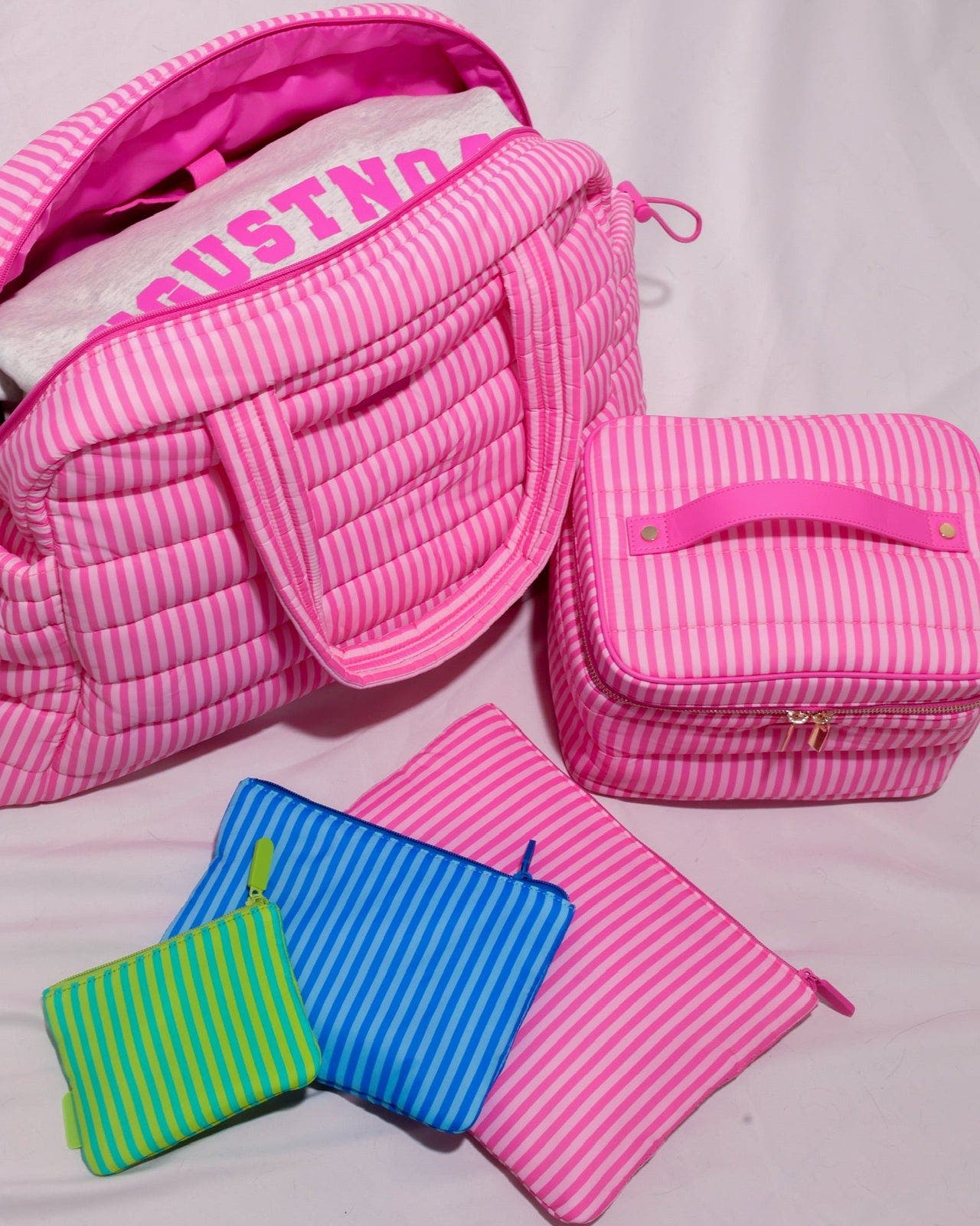 AUGUSTNOA Pre-Order Jenna Palek Pouch Set, Alternate, color, Pink