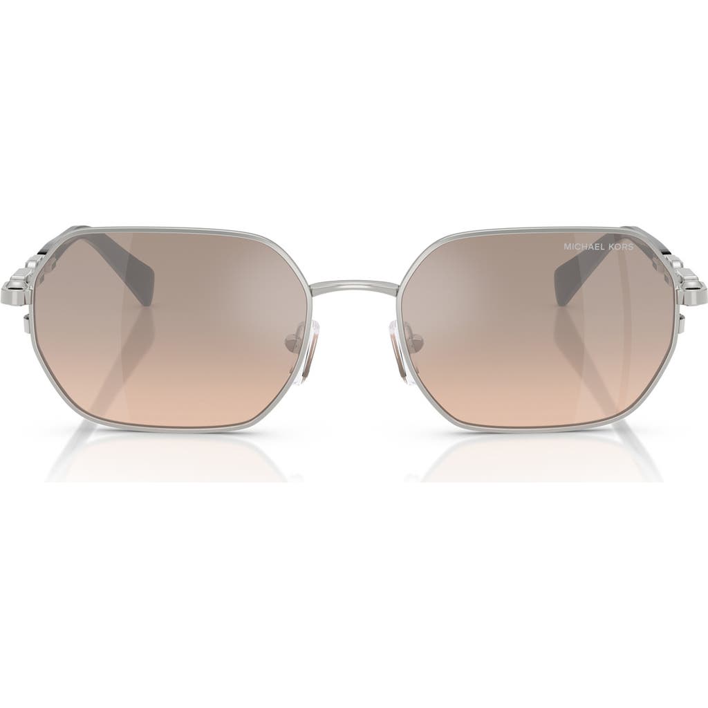 Michael Kors 57mm Geometric Sunglasses In Brown