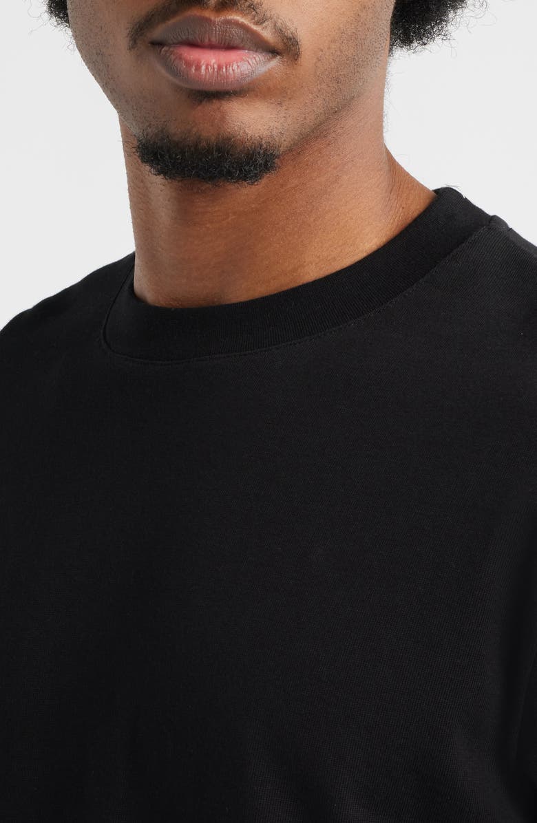 Topman Relaxed Long Sleeve T-Shirt, Alternate, color, Black