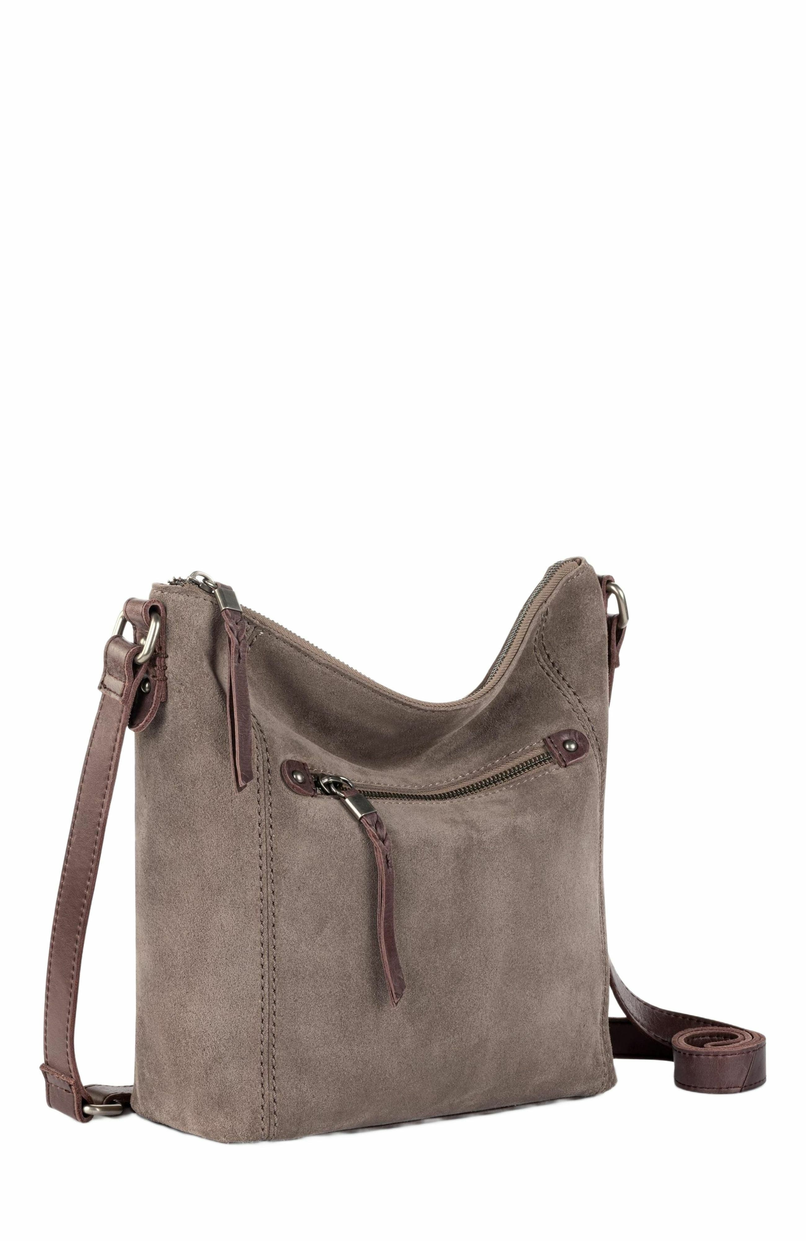 Ashland Leather Crossbody, Alternate, color, Mushroom Suede