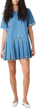 TT Studios Coco Pleated Denim Dress