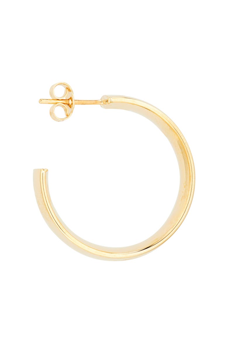 14K Gold Curved Hoop Earrings, Alternate, color, YELLOW