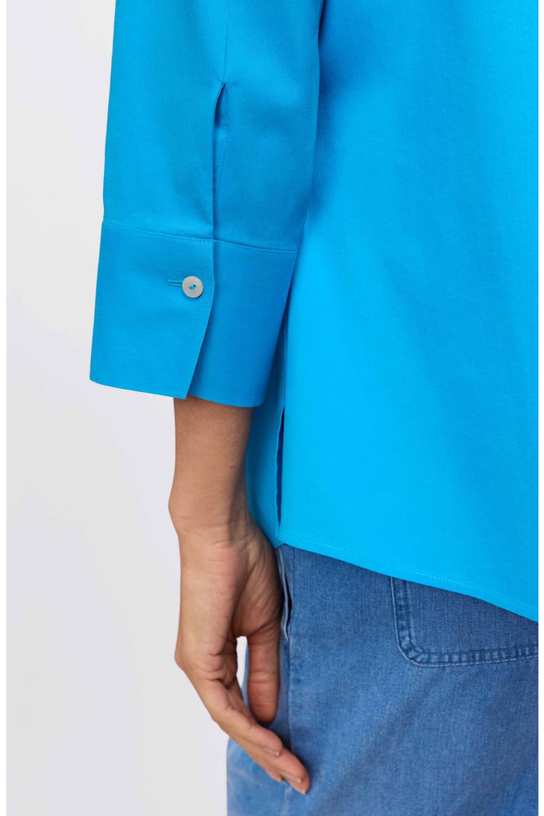 Mary Button-Up Blouse, Alternate, color, MALIBU BLUE