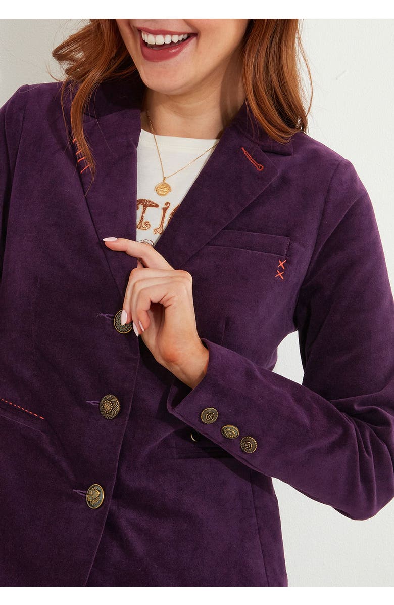 Joe Browns Moleskin Blazer, Alternate, color, Purple Pennant