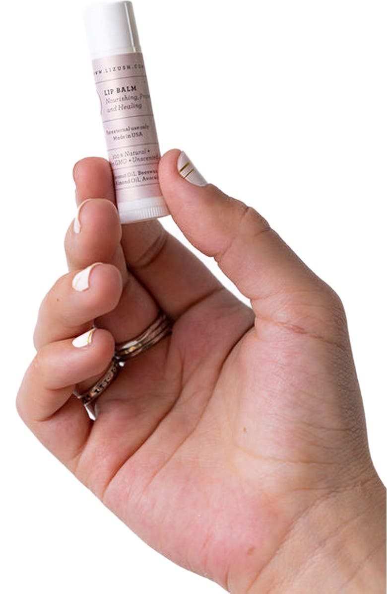Lizush Lip Balm Set of 3 Natural Unscented, Main, color, NO COLOR