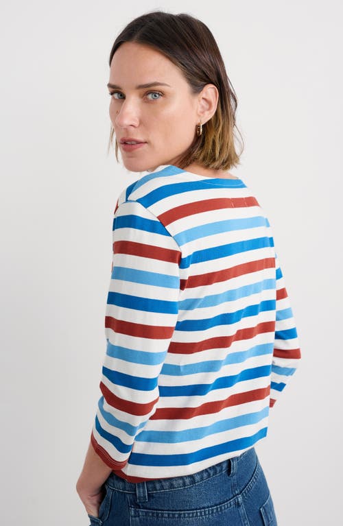 Seasalt Cornwall Sailor Stripe Organic Cotton Top In Multi