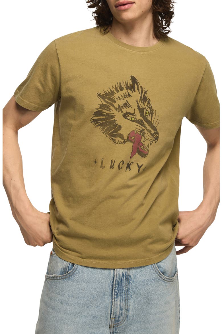 Born to Lose Wolf Cotton Graphic T-Shirt, Main, color, BOA