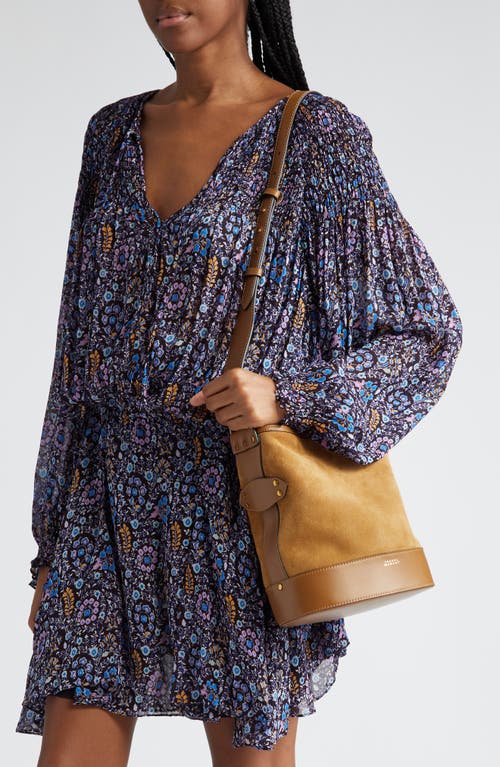 Isabel Marant Large Samara Suede Bucket Bag In Brown