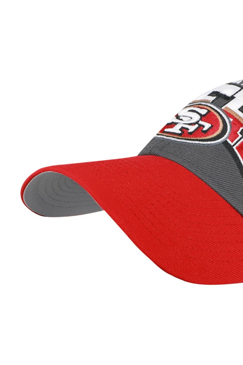 Men's '47 Charcoal San Francisco 49ers Split Block MVP Adjustable Hat, Alternate, color, Charcoal