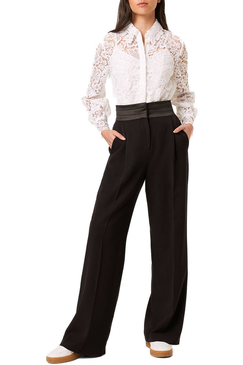 Amalie Lace Blouse, Alternate, color, LINEN WHITE