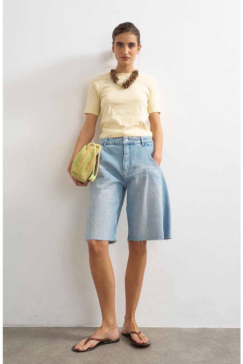 Everyday Shrunken Cotton T-Shirt, Alternate, color, YELLOW