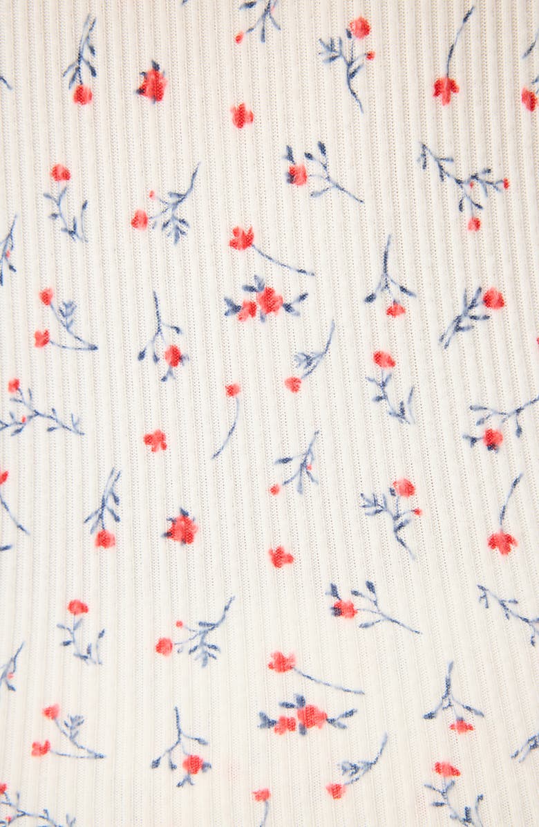 PJ Salvage La Rose Ribbed Tank & Pants Pajamas, Alternate, color, Ivory