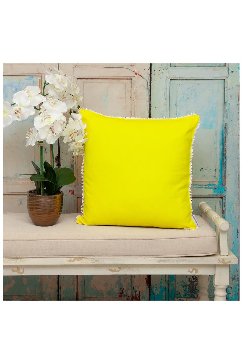 Crochet Dot Throw Pillow, Alternate, color, YELLOW