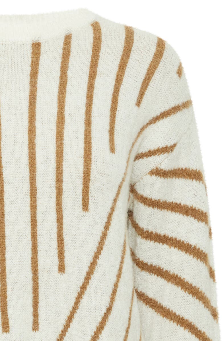 B.YOUNG Otika Jacquard Sweater, Alternate, color, Marshmellow Mix