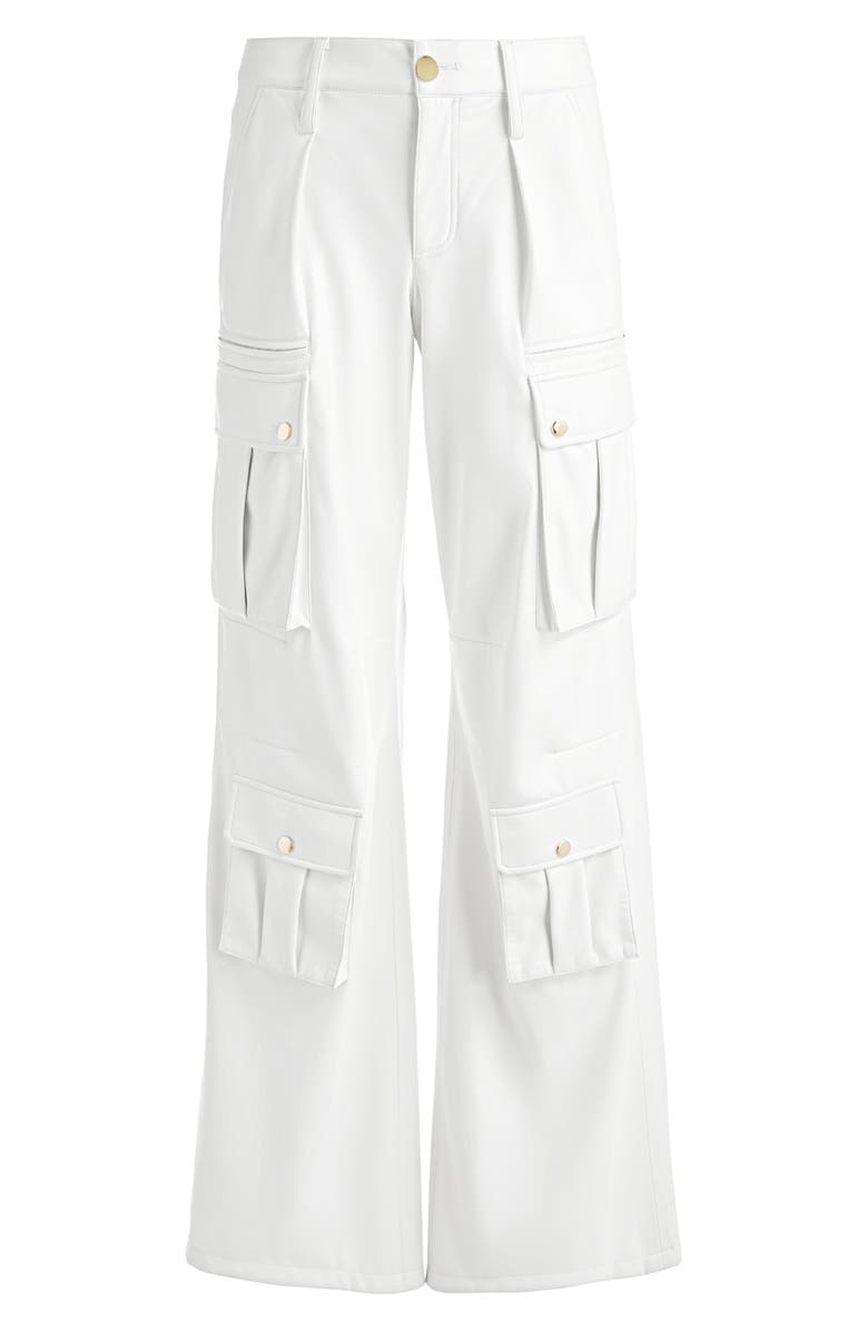 Alice + Olivia Joette Faux Leather Cargo Pants, Alternate, color,