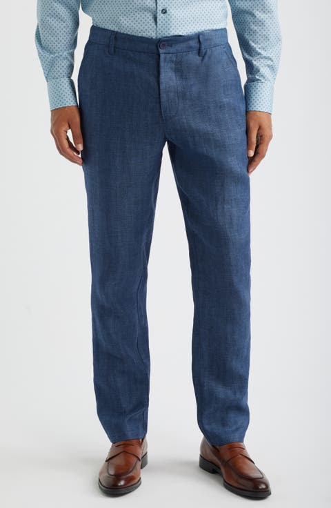 Linen Herringbone Chinos