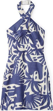 Cartolina Moran Halter Mini Dress