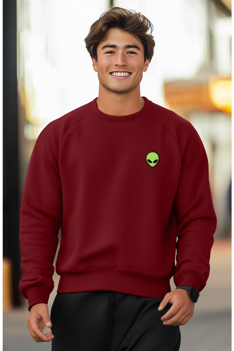 Alien Fleece Sweatshirt, Alternate, color, Cardinal Red
