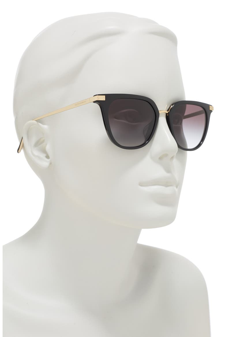 52mm Square Sunglasses, Alternate, color, BLACK / LIGHT GREY