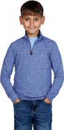 TailorByrd Kids' Brushed Mélange Quarter Zip Pullover