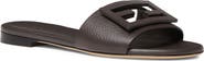 Fendi Baguette Leather Slide Sandal
