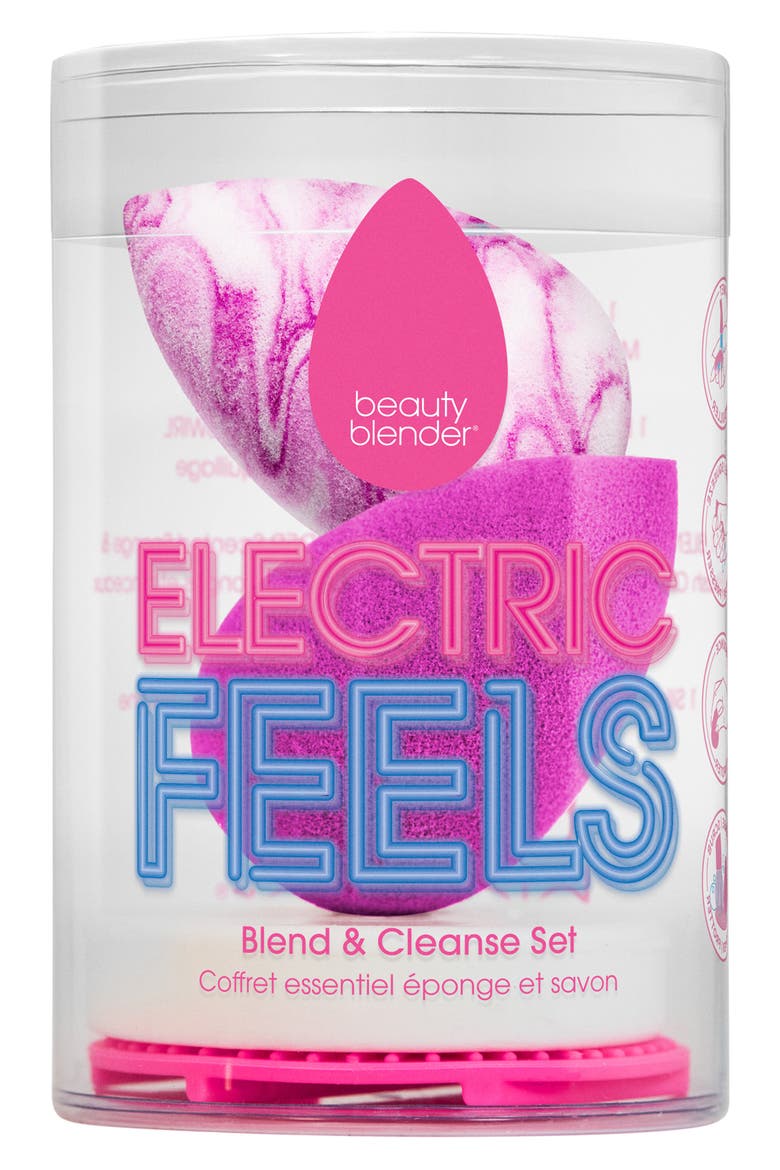 Full Size Electric Feels Makeup Sponge & Cleanser Set, Alternate, color, NO COLOR