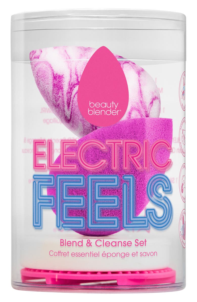 beautyblender<sup>®</sup> Full Size Electric Feels Makeup Sponge & Cleanser Set, Alternate, color,