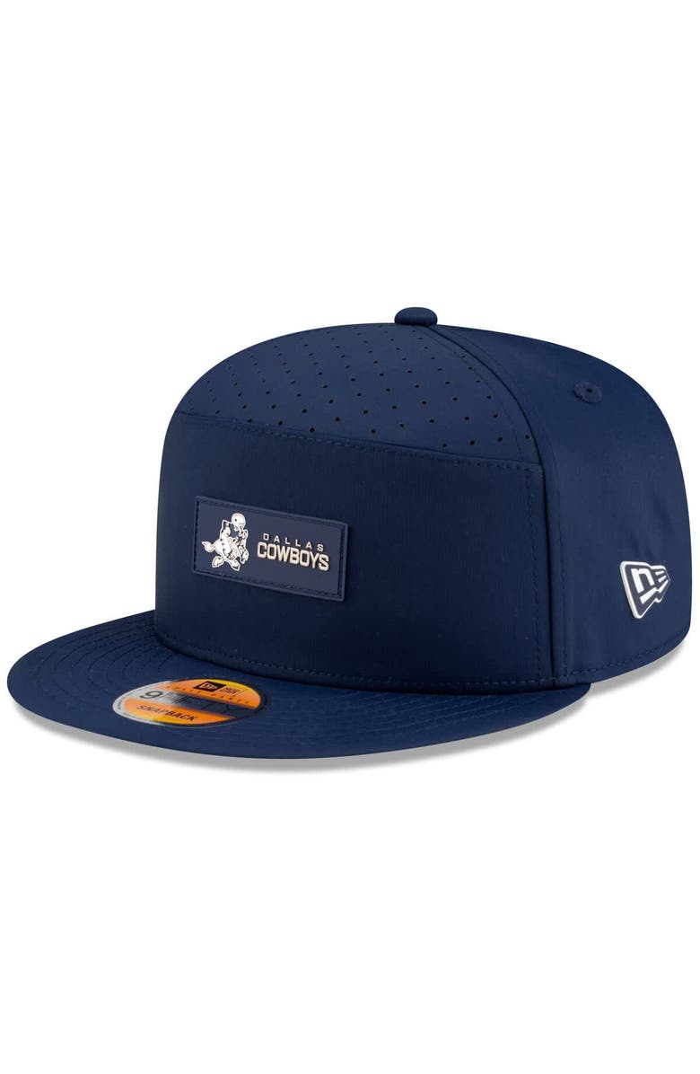 New Era Men's New Era Navy Dallas Cowboys 2025 Sideline Throwback Split Panel 9FIFTY Snapback Hat, Main, color, Navy