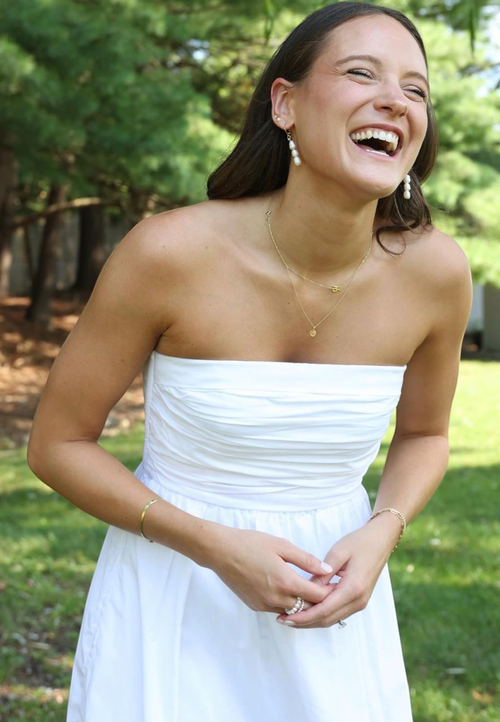 Sccollection 3 Drop Pearl Earrings In Gold