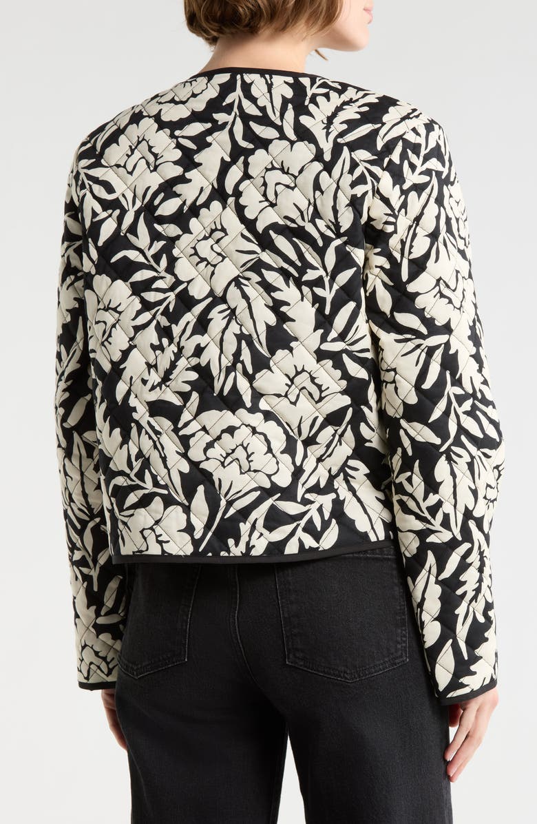 Sanctuary Floral Quilted Jacket, Alternate, color, Fever Tree Black