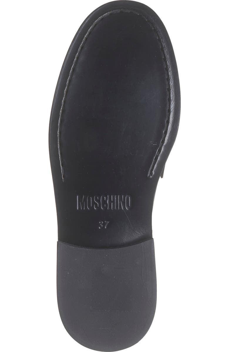 Moschino Metal Logo Loafer, Alternate, color,