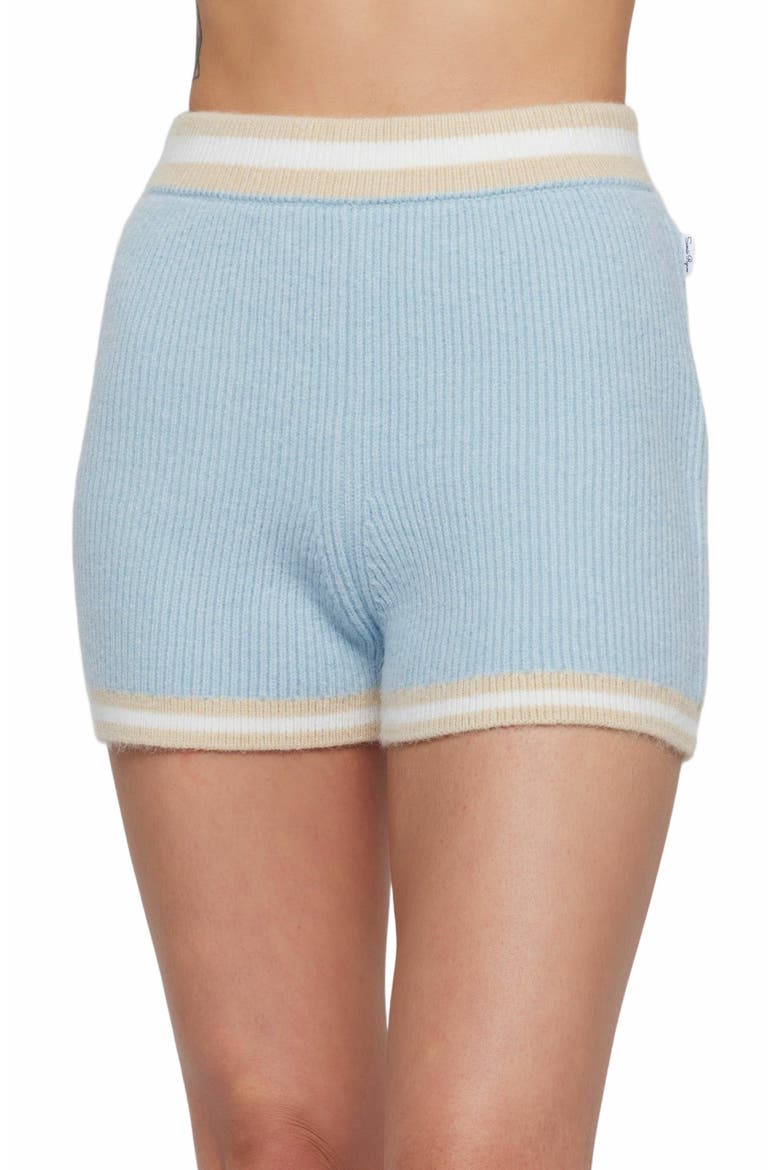 Smiley Wimbeldon Knit Shorts, Alternate, color, BABY BLUE