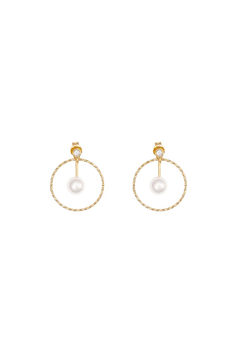 Sterling Silver 18k Gold Plated Scarlett Earrings Dainty Trendy, Main, color, Gold