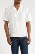 DENIM AND FLOWER Abstract Print Camp Shirt