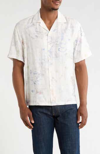 DENIM AND FLOWER Abstract Print Camp Shirt