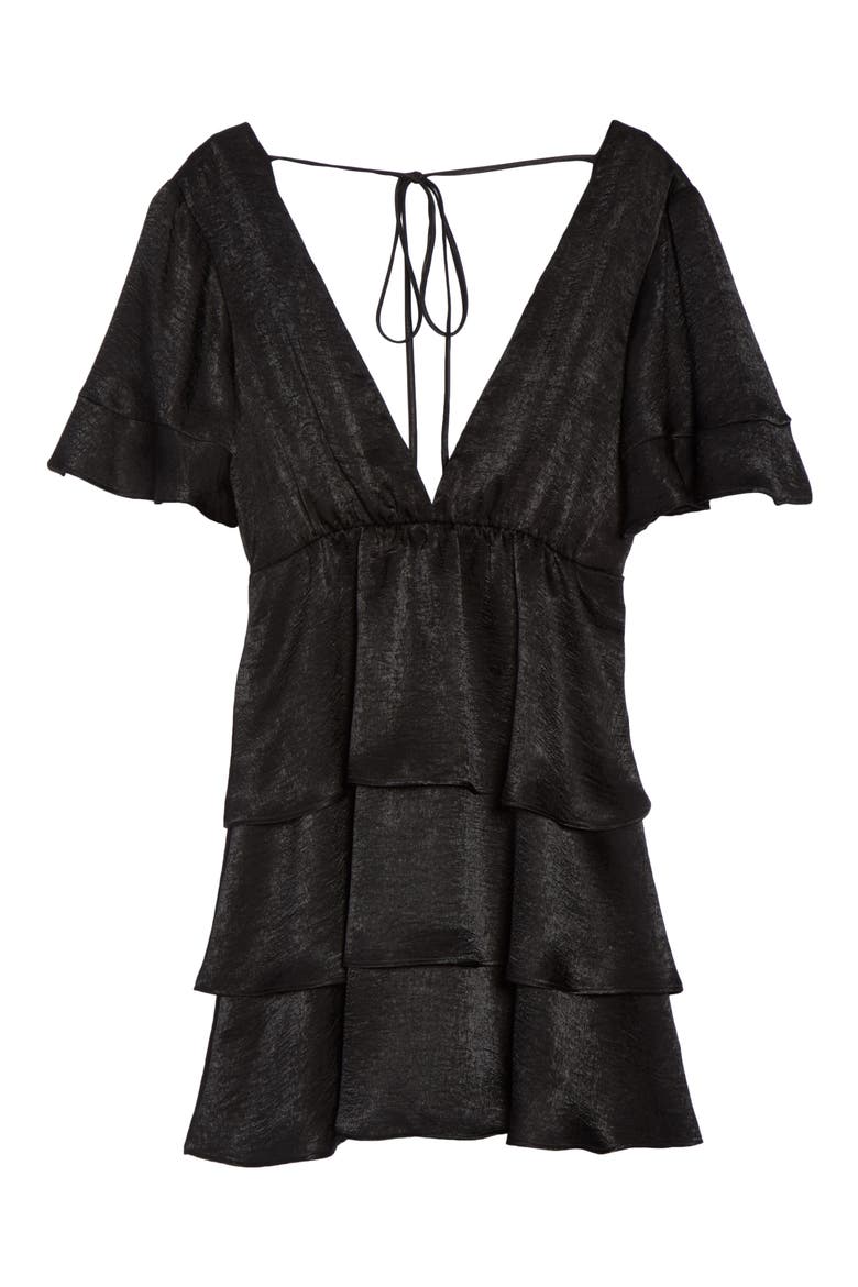 Dulce Minidress, Alternate, color, BLACK SHEEN