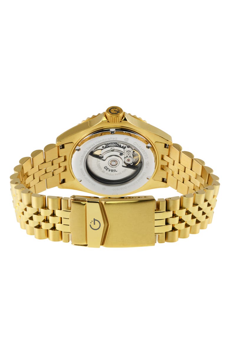GEVRIL Chambers Swiss Automatic Bracelet Watch, 42mm, Alternate, color,