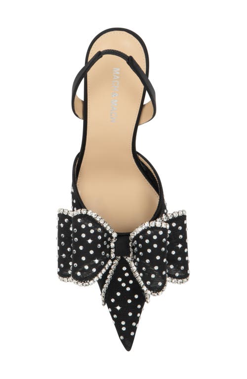 Mach&mach Mach & Mach Le Cadeau Bow Pointed Toe Slingback Pump In Black