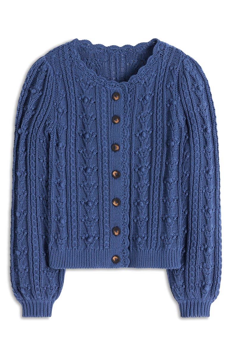 Boden Bobble Cotton Cardigan, Alternate, color, Denim Blue