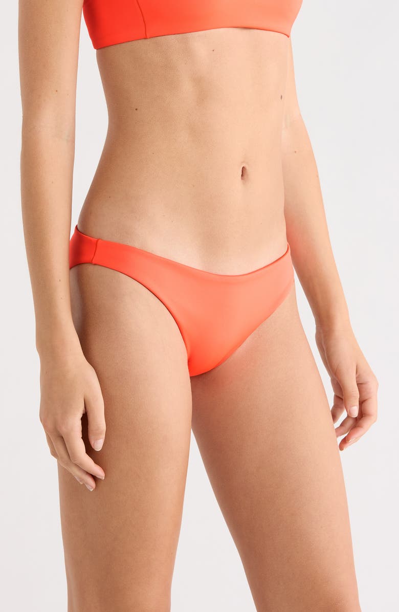 LEFT ON FRIDAY Hipster Bikini Bottoms, Alternate, color, Aperol Neon Orange