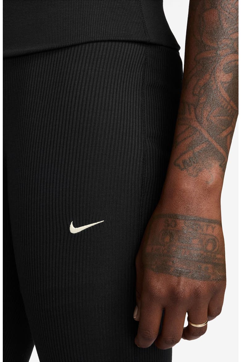 Chill Rib Knit Pants, Alternate, color, BLACK/ SAIL