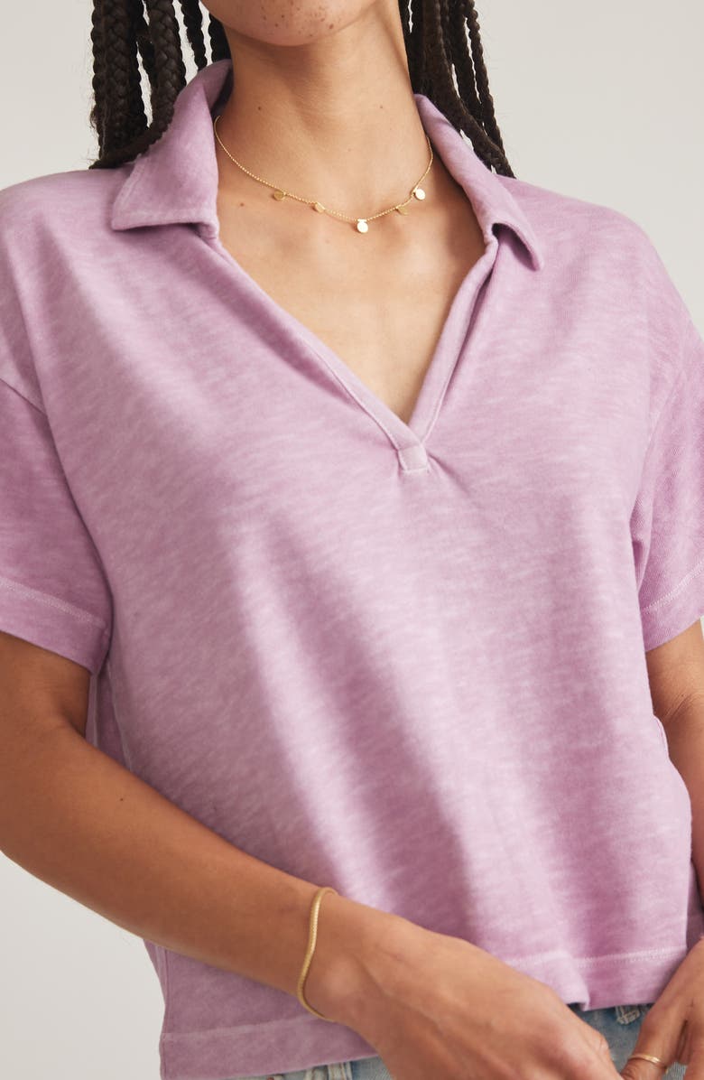 Marine Layer Boxy Cotton Polo T-Shirt, Alternate, color, 