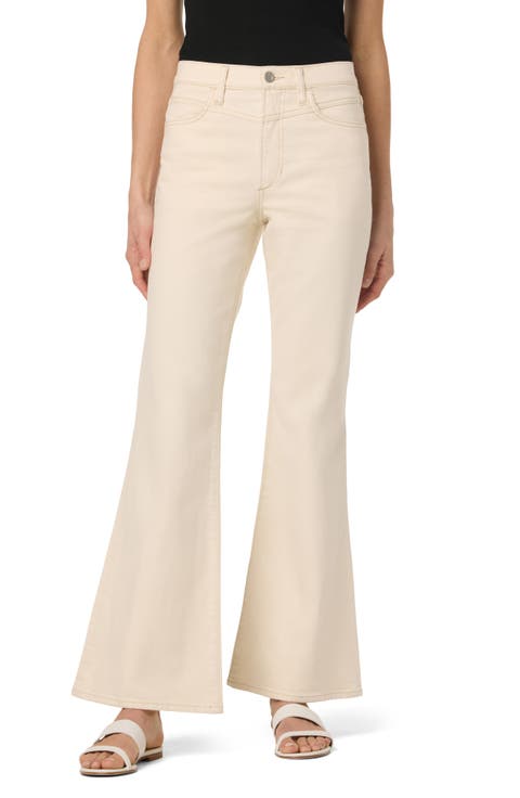Yoke Detail High Rise Flare Jeans