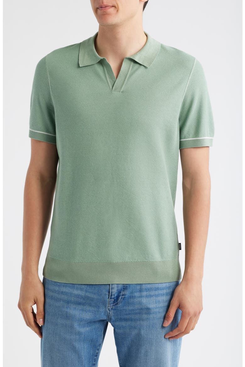 Jianluca Johnny Collar Polo, Main, color, OPEN GREEN