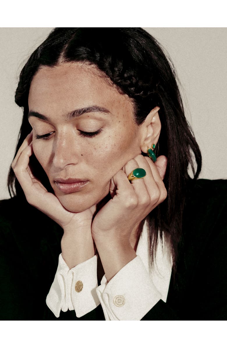 Monica Vinader x Kate Young Gemstone Stud Earrings, Alternate, color, 