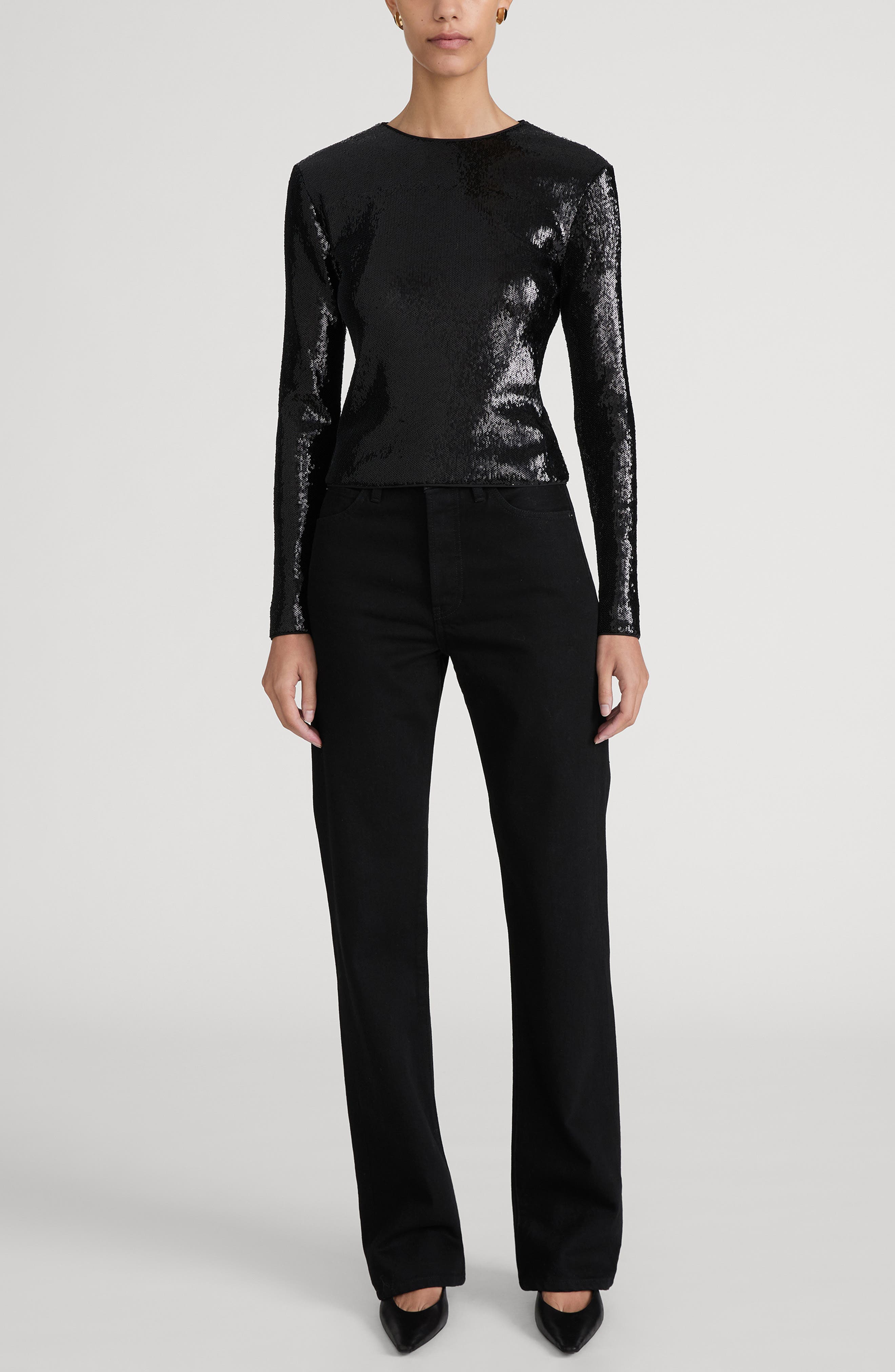 FRAME The Micro Sequined Top (Women) | Nordstrom