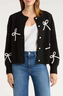 Rails Francesca Intarsia Bow Cardigan