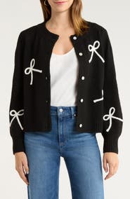 Rails Francesca Intarsia Bow Cardigan